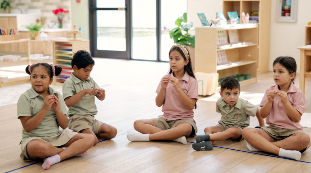 children from elementary microschool