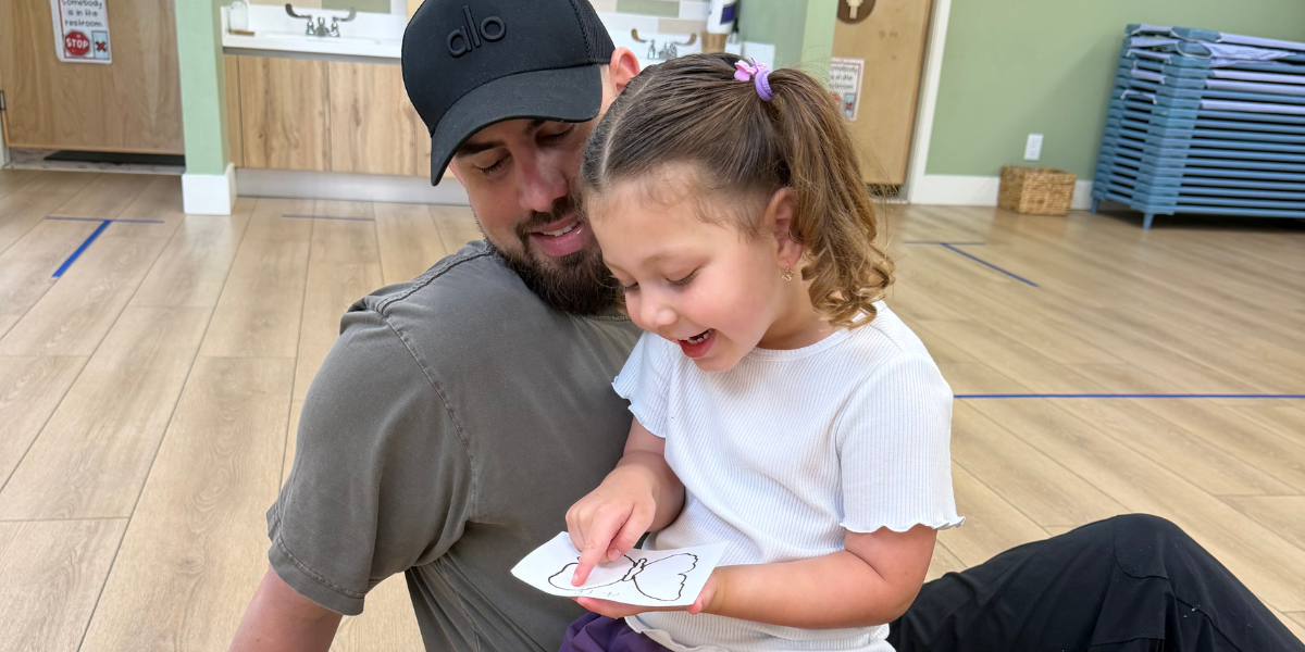a little girl with her dad